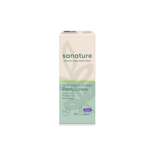 Sanature 100% Cotton Bio Panty Liners Super